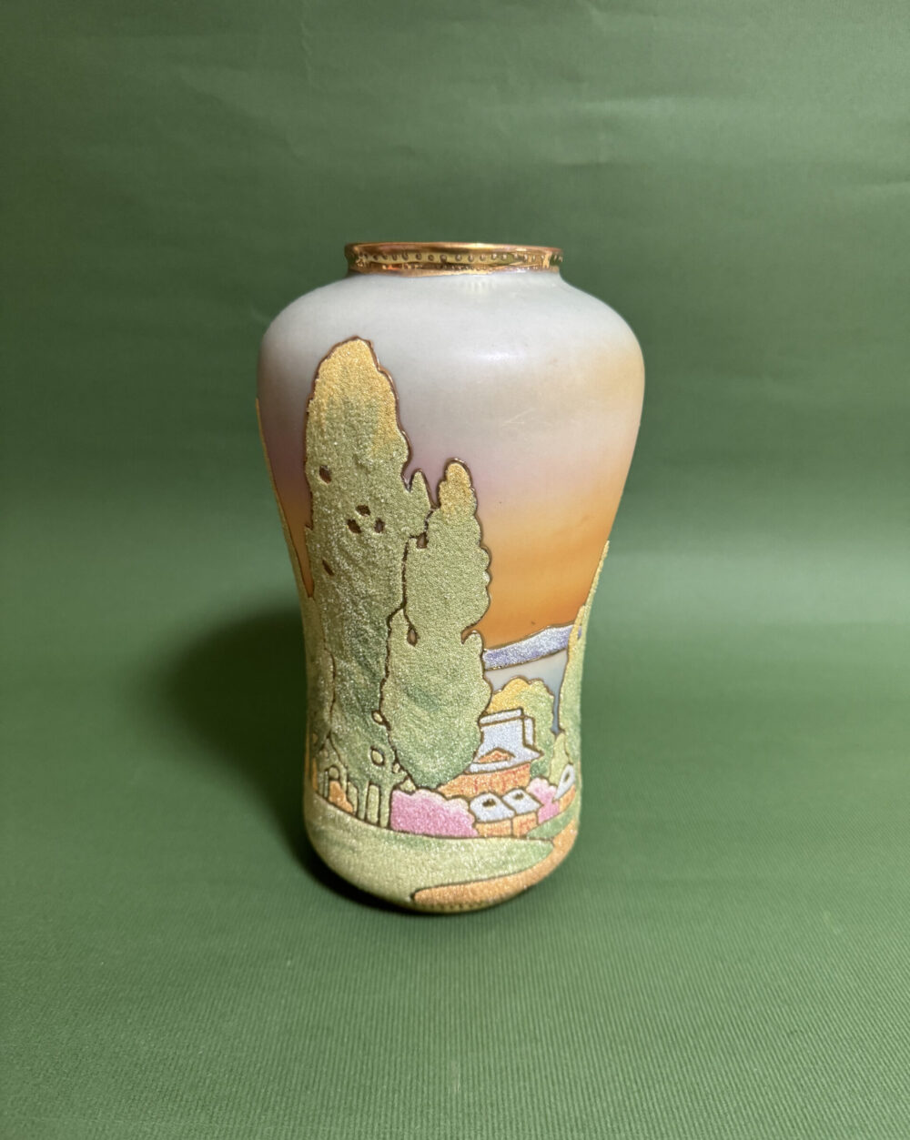 コラレン　風景図花瓶